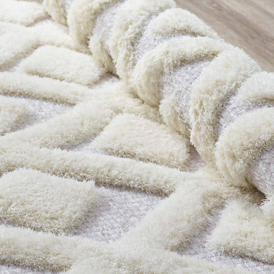 Modway Whimsical Morsel Abstract Diamond Lattice 5x8 Shag Area Rug - R-1152-58 | Rugs | Modishstore - 7