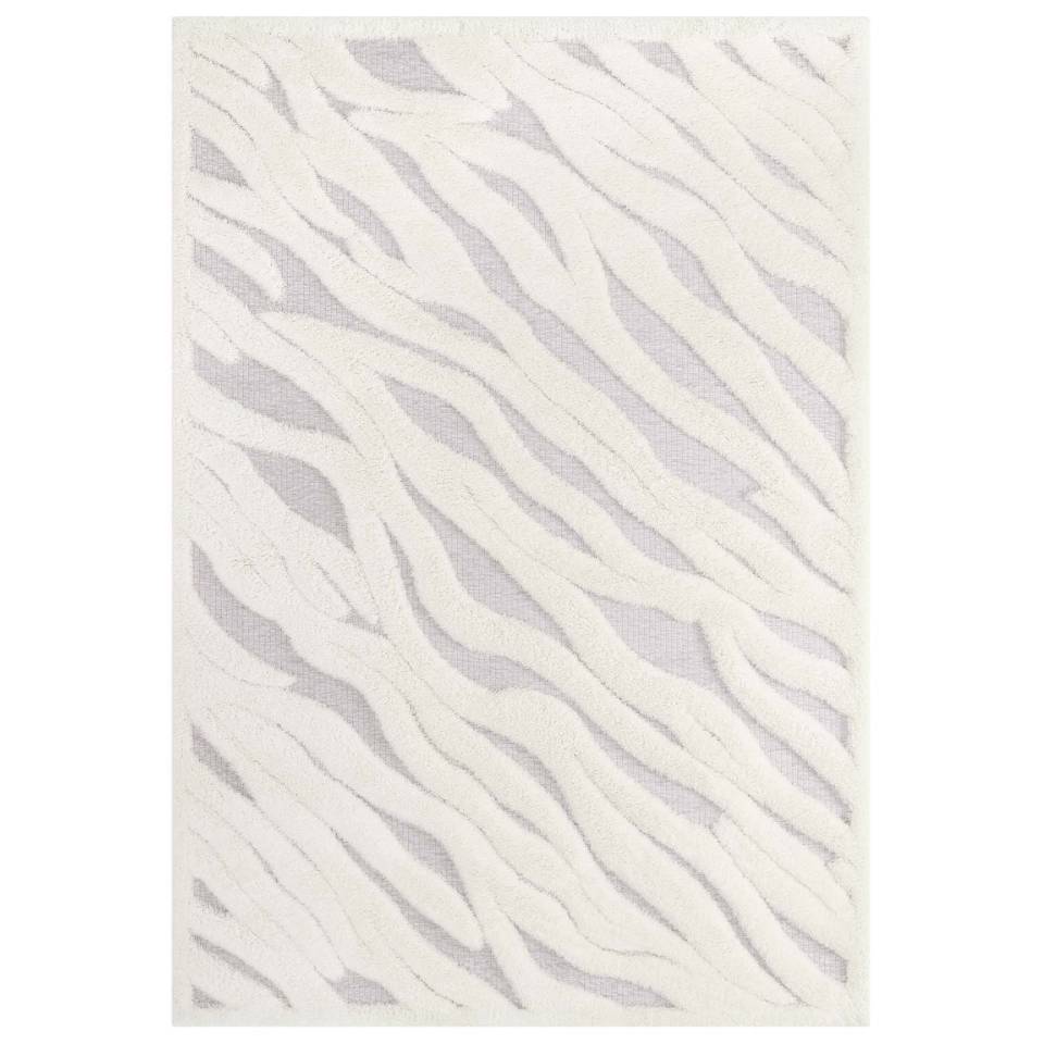 Modway Whimsical Current Abstract Wavy Striped 5x8 Shag Area Rug - R-1155-58 | Rugs | Modishstore - 2