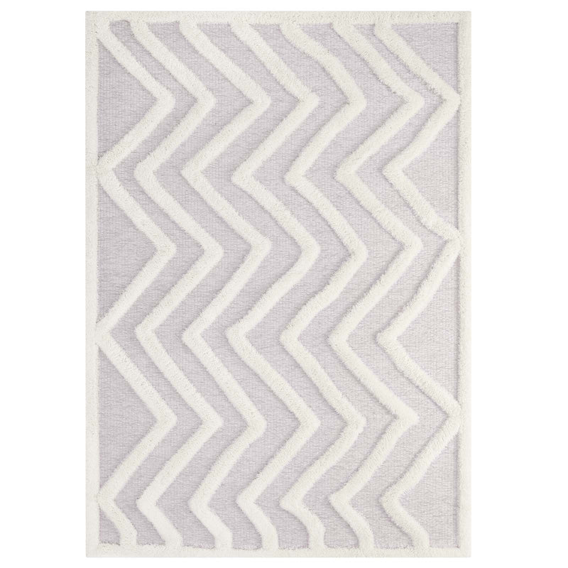 Modway Whimsical Pathway Abstract Chevron 5x8 Shag Area Rug - R-1156-58 | Rugs | Modishstore - 1