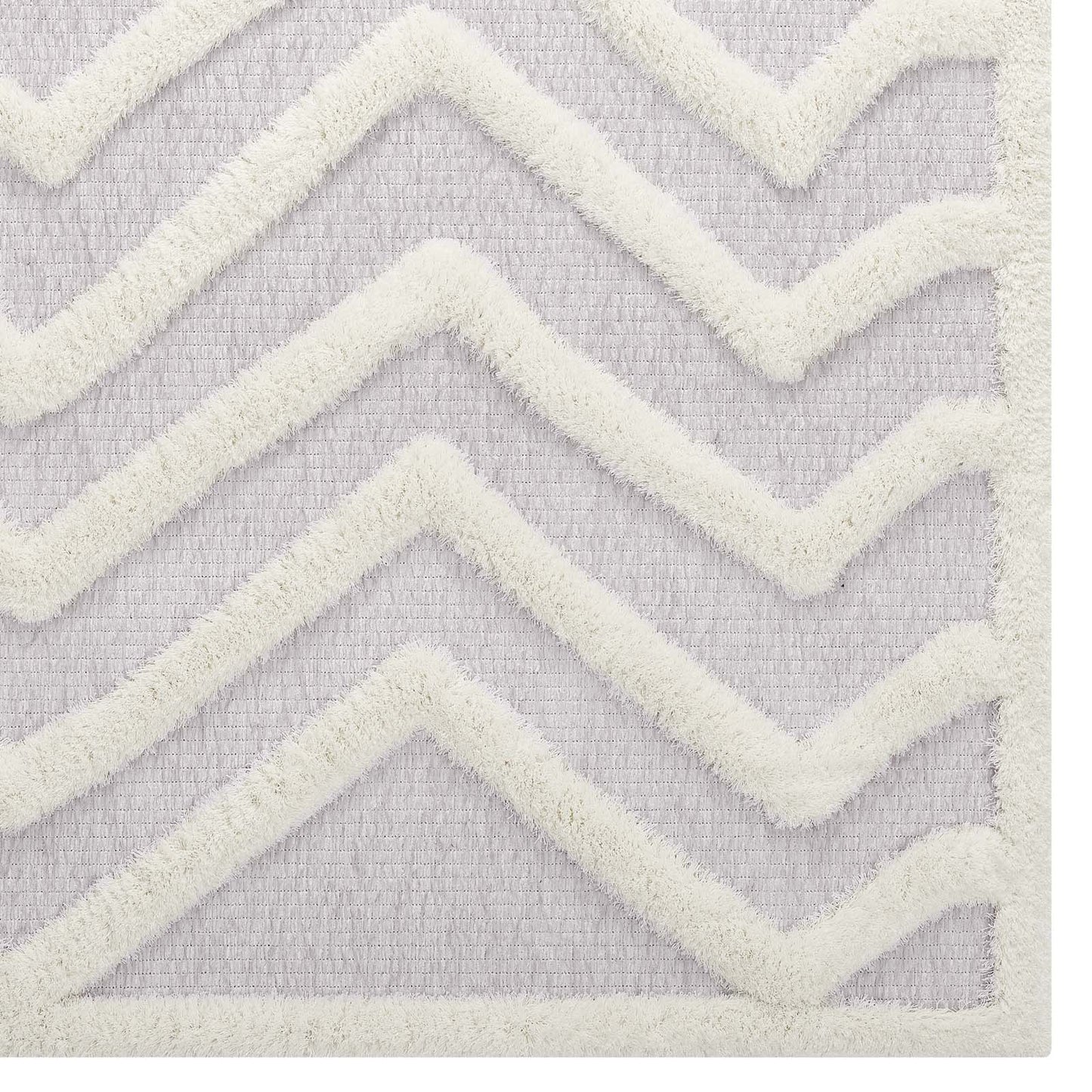 Modway Whimsical Pathway Abstract Chevron 5x8 Shag Area Rug - R-1156-58 | Rugs | Modishstore - 2