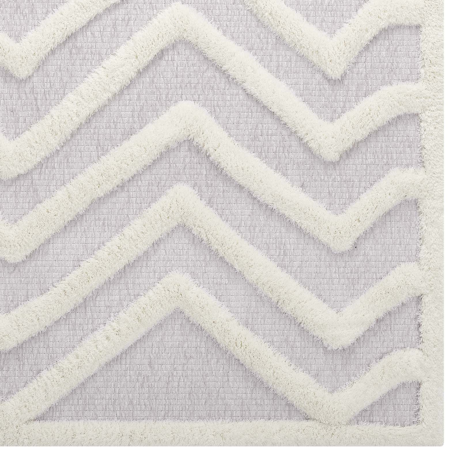 Modway Whimsical Pathway Abstract Chevron 5x8 Shag Area Rug - R-1156-58 | Rugs | Modishstore - 2