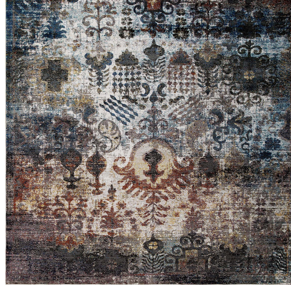 Modway Success Tahira Transitional Distressed Vintage Floral Moroccan Trellis 5x8 Area Rug - R-1159-58 | Rugs | Modishstore - 2