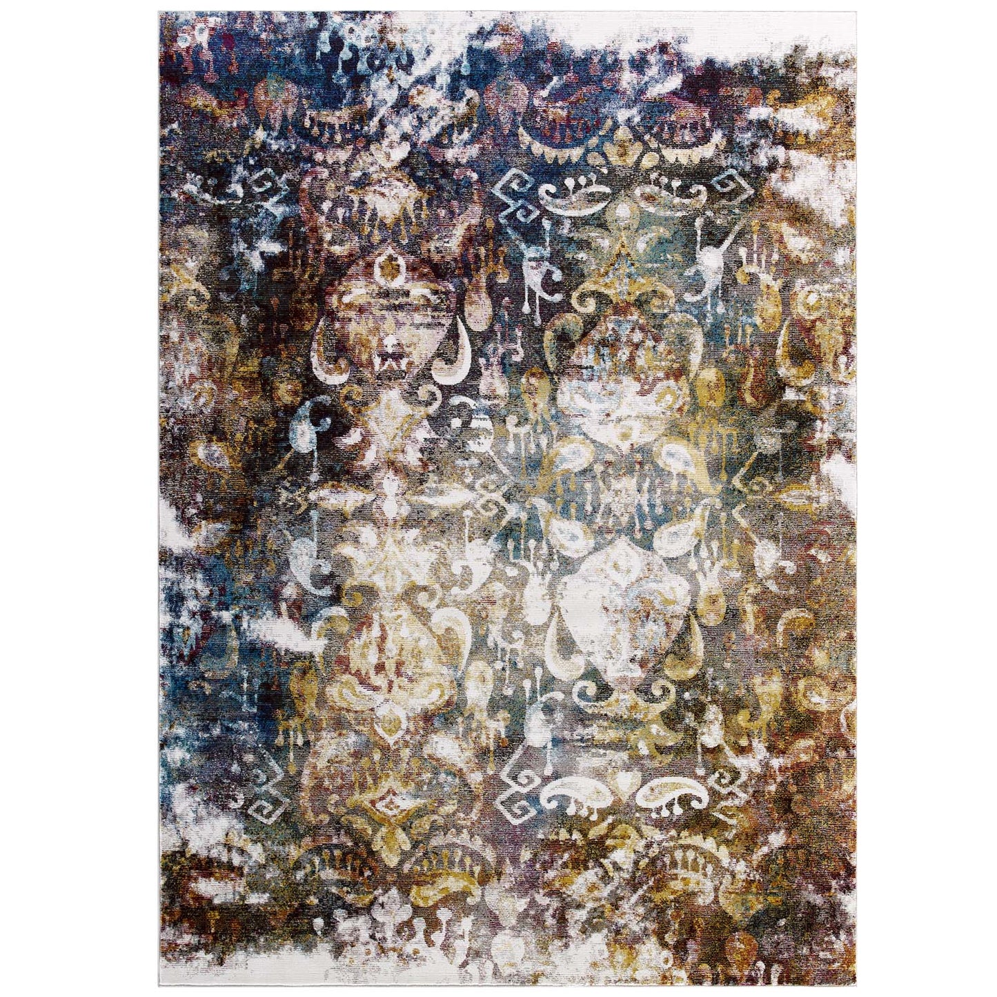 Modway Success Jayla Transitional Distressed Vintage Floral Moroccan Trellis 5x8 Area Rug - R-1160-58 | Rugs | Modishstore - 1