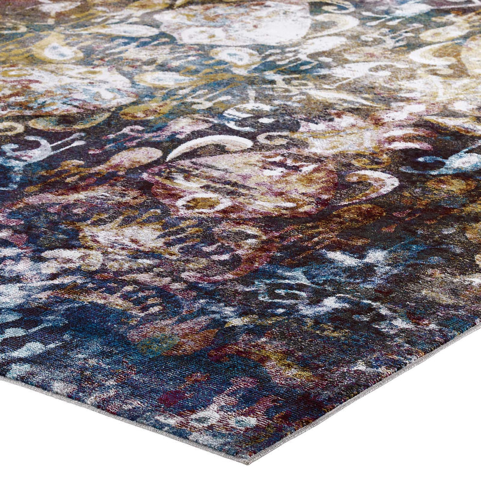 Modway Success Jayla Transitional Distressed Vintage Floral Moroccan Trellis 5x8 Area Rug - R-1160-58 | Rugs | Modishstore - 3