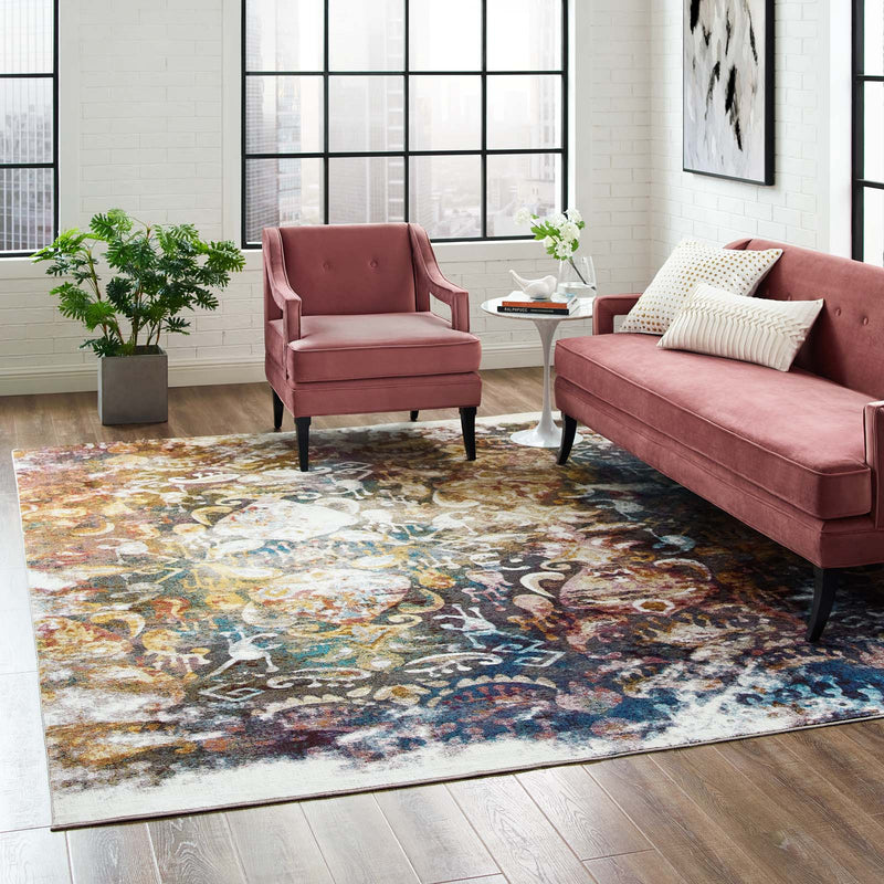 moroccan trellis wood Success Jayla Transitional Distressed Vintage Floral Moroccan Trellis 8x10 Area Rug