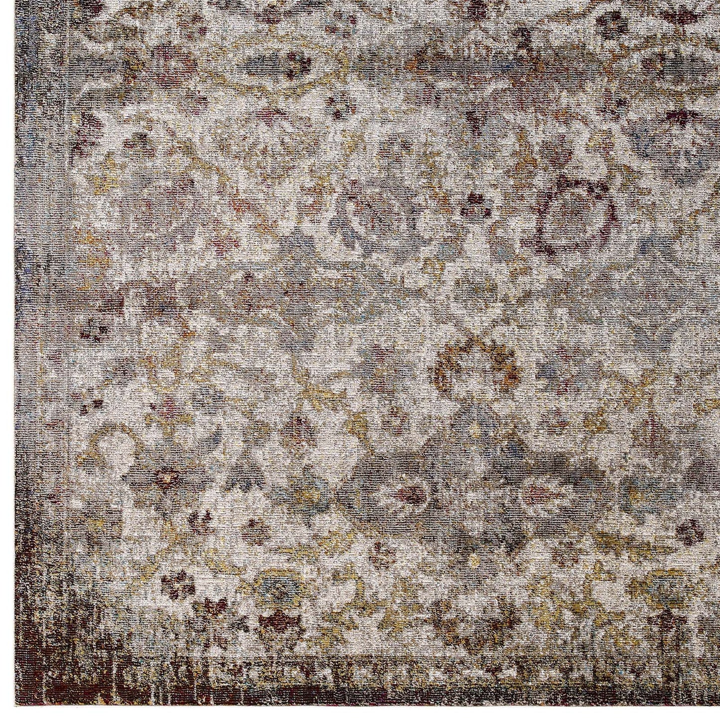 Modway Success Kaede Distressed Vintage Floral Moroccan Trellis 4x6 Area Rug - R-1161-46 | Rugs | Modishstore - 2