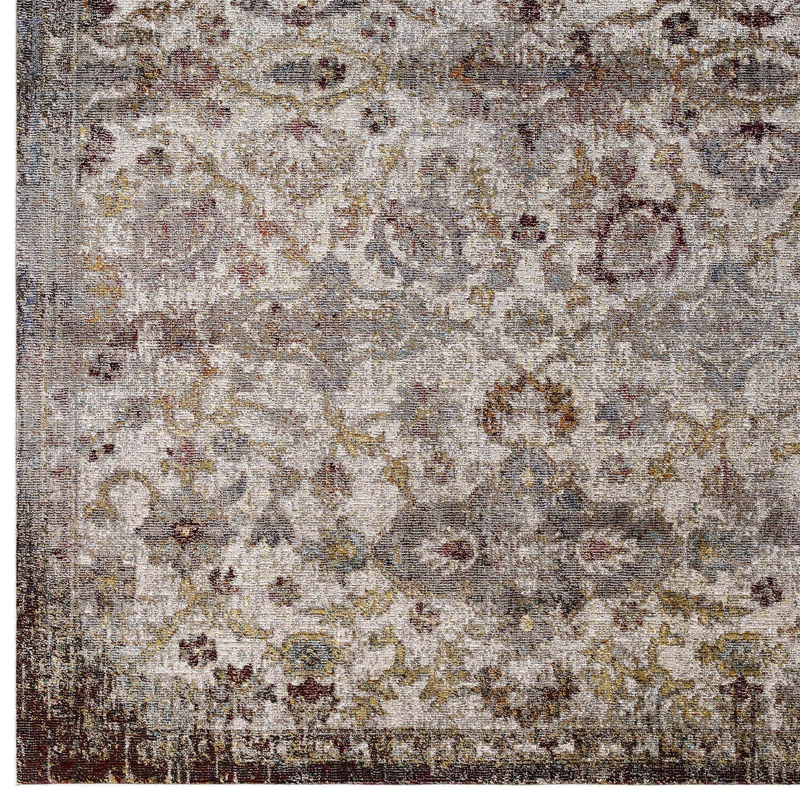 Modway Success Kaede Distressed Vintage Floral Moroccan Trellis 4x6 Area Rug - R-1161-46 | Rugs | Modishstore - 2