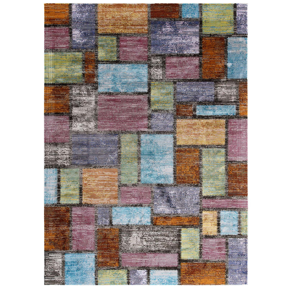 Modway Success Nyssa Abstract Geometric Mosaic 8x10 Area Rug Multicolored - R-1162-810 | Rugs | Modishstore - 2