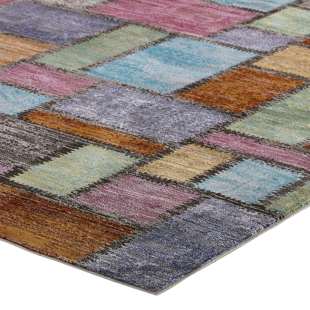 Modway Success Nyssa Abstract Geometric Mosaic 8x10 Area Rug Multicolored - R-1162-810 | Rugs | Modishstore - 4
