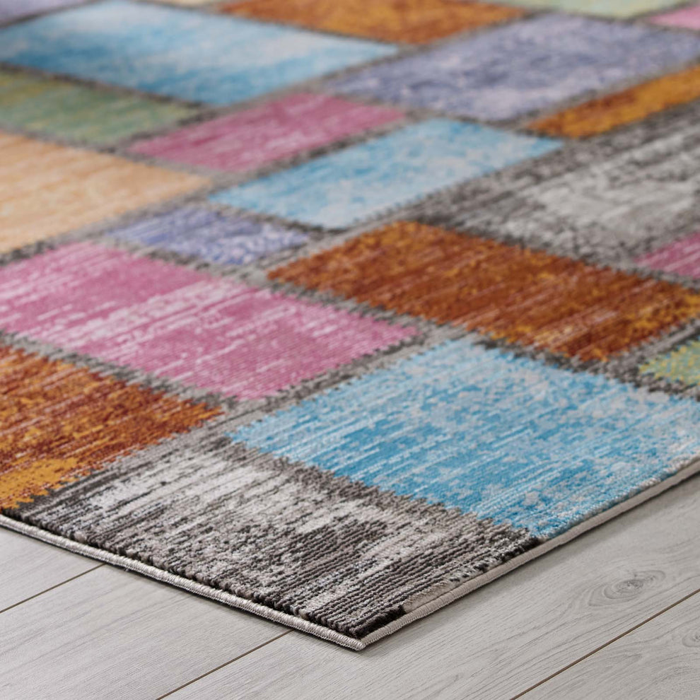 Modway Success Nyssa Abstract Geometric Mosaic 8x10 Area Rug Multicolored - R-1162-810 | Rugs | Modishstore - 6
