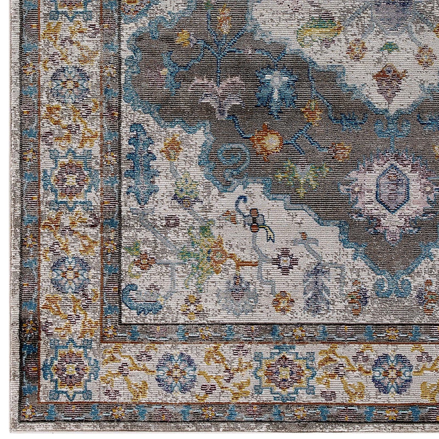 Modway Success Anisah Distressed Floral Persian Medallion 4x6 Area Rug | Rugs | Modishstore-2