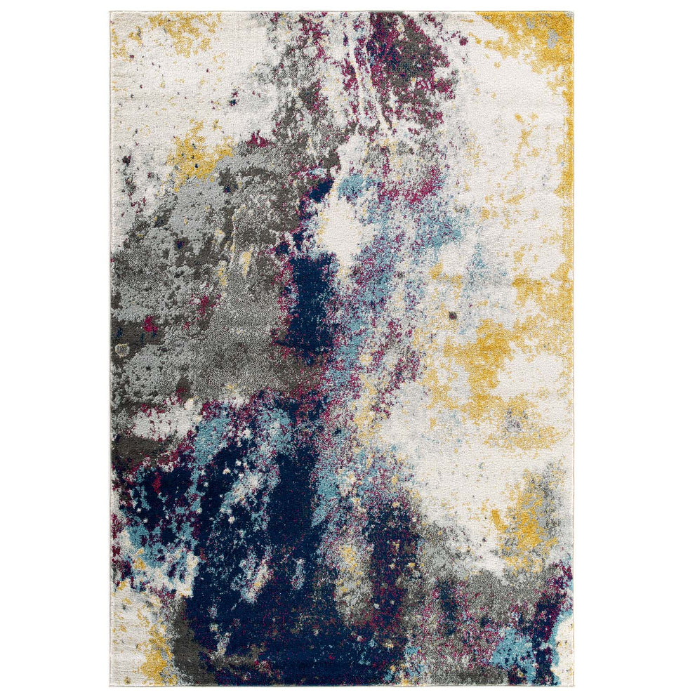 Modway Entourage Adeline Contemporary Modern Abstract 8x10 Area Rug Blue, Gray, Yellow, Ivory, Pink - R-1167-810 | Rugs | Modishstore - 2