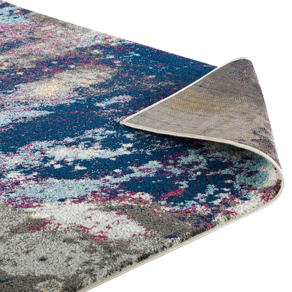 Modway Entourage Adeline Contemporary Modern Abstract 8x10 Area Rug Blue, Gray, Yellow, Ivory, Pink - R-1167-810 | Rugs | Modishstore - 5