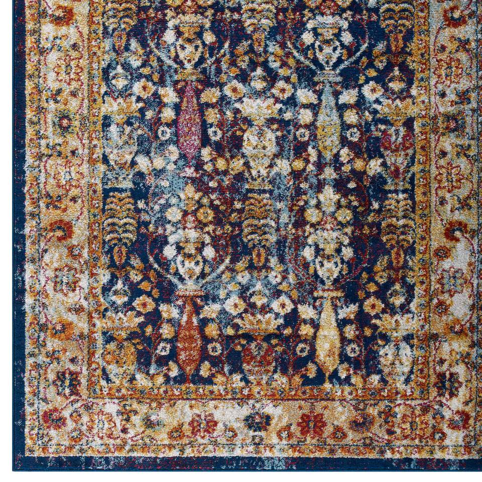 Modway Entourage Jessa Distressed Vintage Floral Lattice 8x10 Area Rug - R-1170-810 | Rugs | Modishstore - 3
