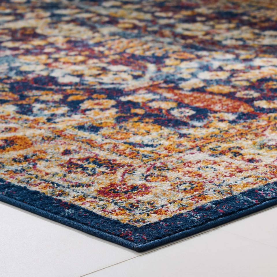 Modway Entourage Jessa Distressed Vintage Floral Lattice 8x10 Area Rug - R-1170-810 | Rugs | Modishstore - 6