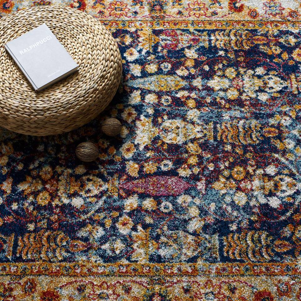 Modway Entourage Jessa Distressed Vintage Floral Lattice 8x10 Area Rug - R-1170-810 | Rugs | Modishstore - 8