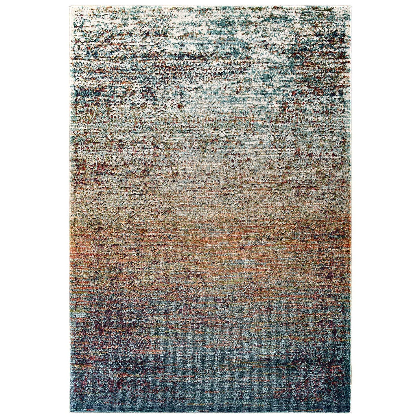 Modway Tribute Jacinda Rustic Distressed Vintage Lattice 5x8 Area Rug - R-1188-58 | Rugs | Modishstore - 1