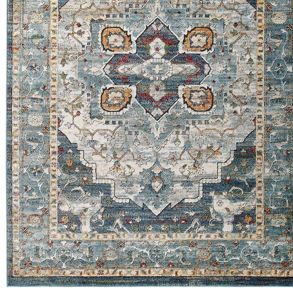 Modway Tribute Diantha Distressed Vintage Floral Persian Medallion 8x10 Area Rug - R-1190-810 | Rugs | Modishstore - 3