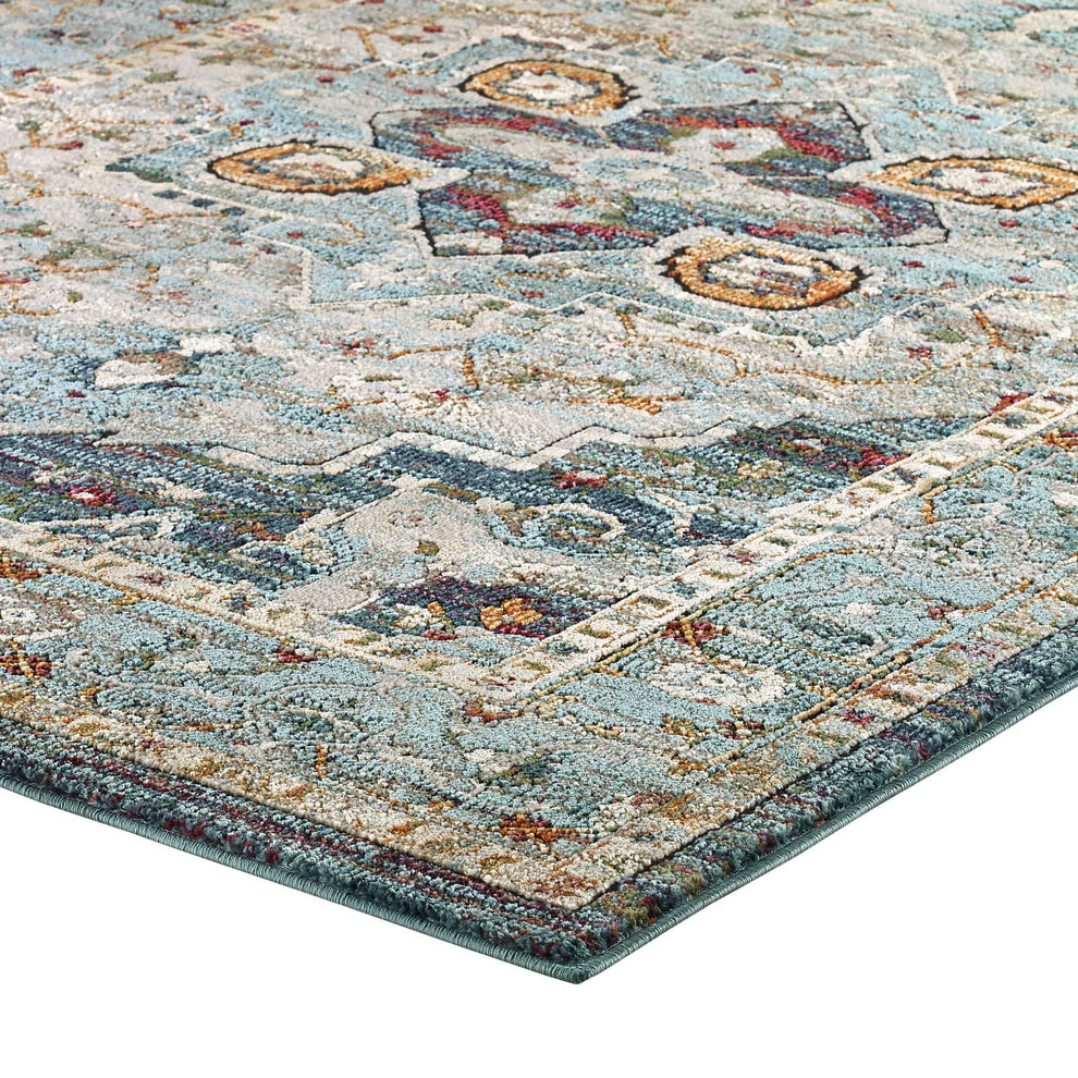 Modway Tribute Diantha Distressed Vintage Floral Persian Medallion 8x10 Area Rug - R-1190-810 | Rugs | Modishstore - 4