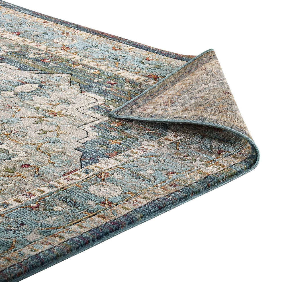 Modway Tribute Diantha Distressed Vintage Floral Persian Medallion 8x10 Area Rug - R-1190-810 | Rugs | Modishstore - 5