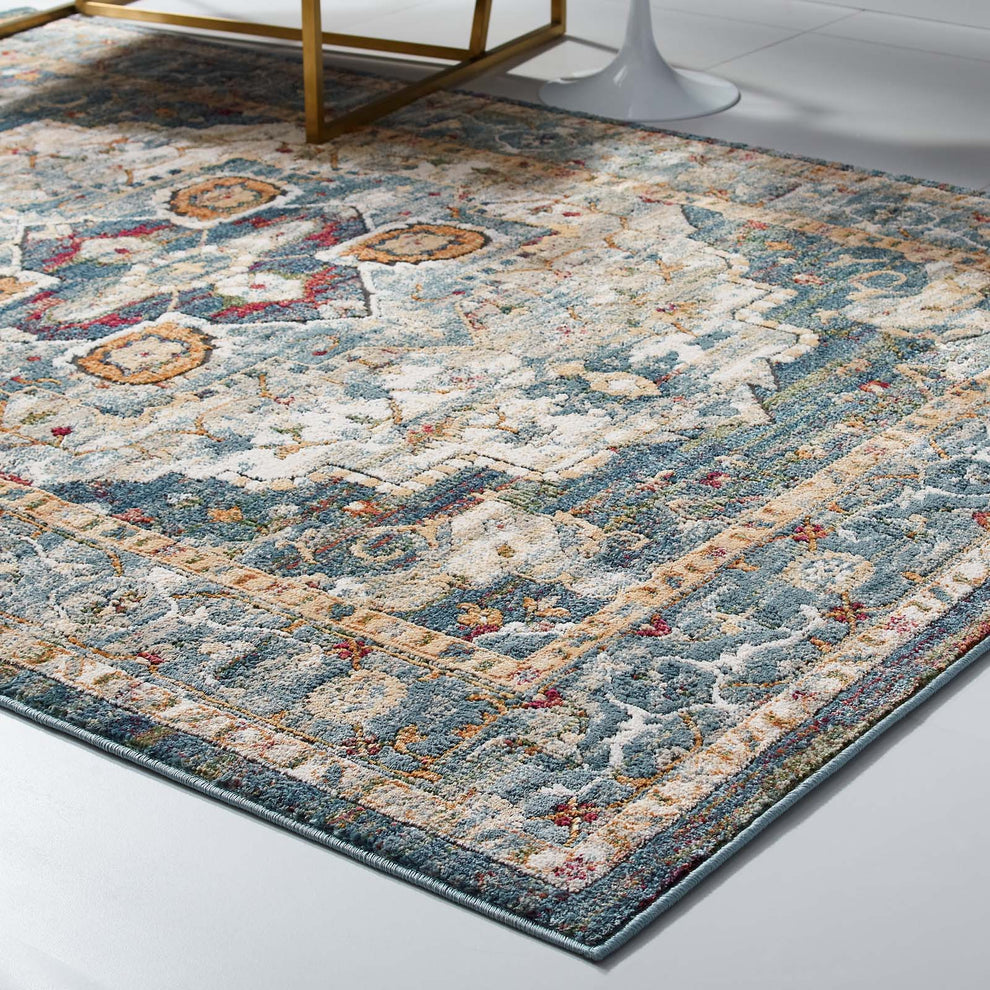 Modway Tribute Diantha Distressed Vintage Floral Persian Medallion 8x10 Area Rug - R-1190-810 | Rugs | Modishstore - 6