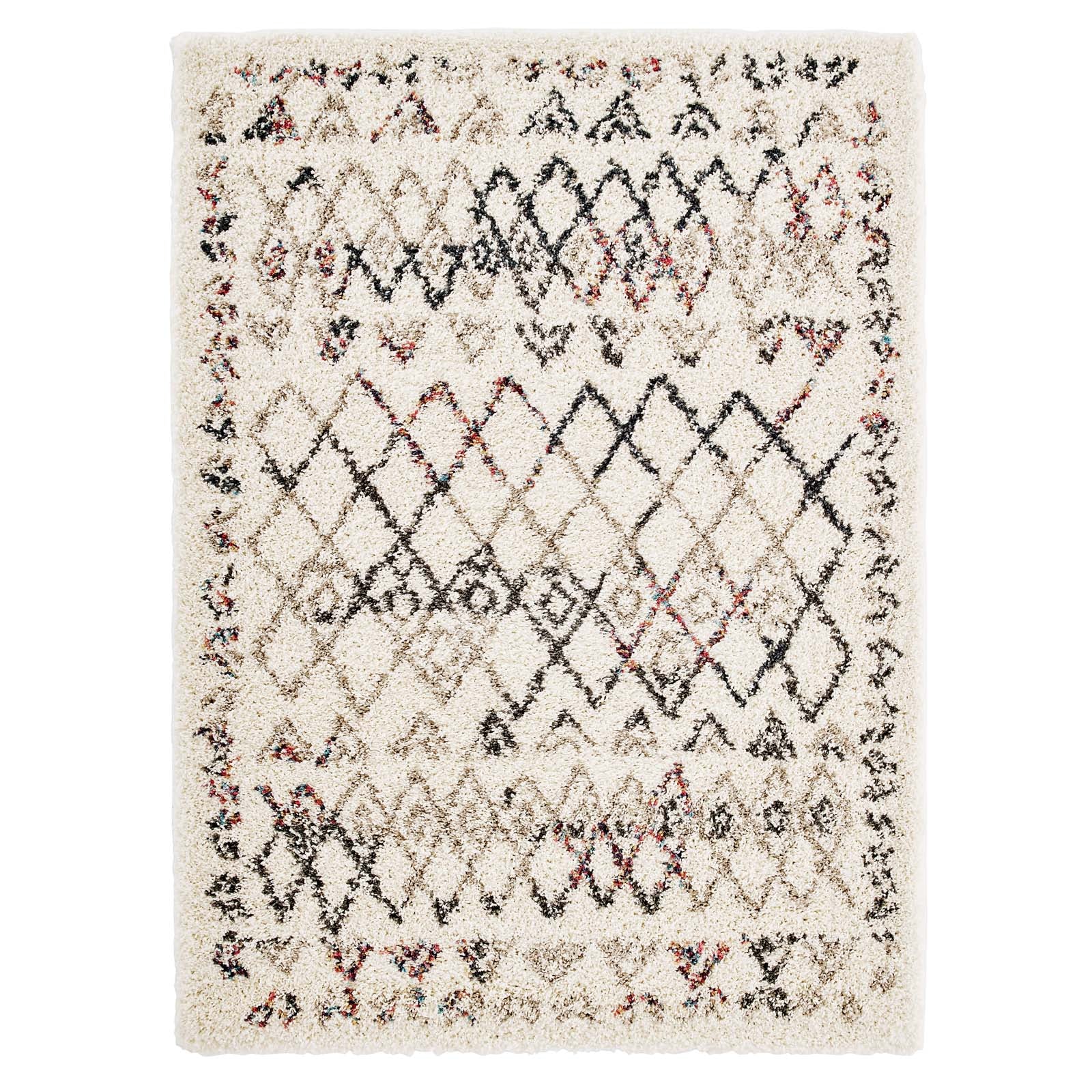 Modway Skadi Rainbow Diamond 5x8 Shag Area Rug - R-1194-58 | Rugs | Modishstore - 1