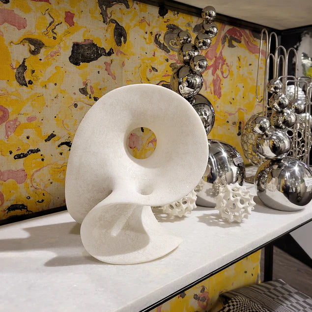 Hermes 10"H Sculpture, Cream By Gold Leaf Design Group | Sculptures | Modishstore