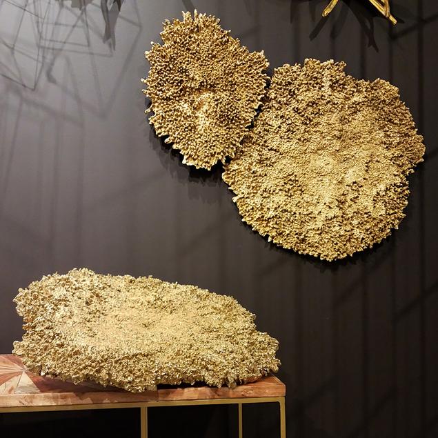 Gold Leaf Design Group's Coral 24"OD, Gold, Wall Art | Wall Art | Modishstore