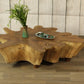 Antique Teak Thick Slab Coffee Table by Artisan Living | ModishStore | Coffee Tables
