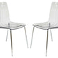 LeisureMod Ralph Dining Chair in Clear, Set of 2 | Dining Chairs | Modishstore - 8