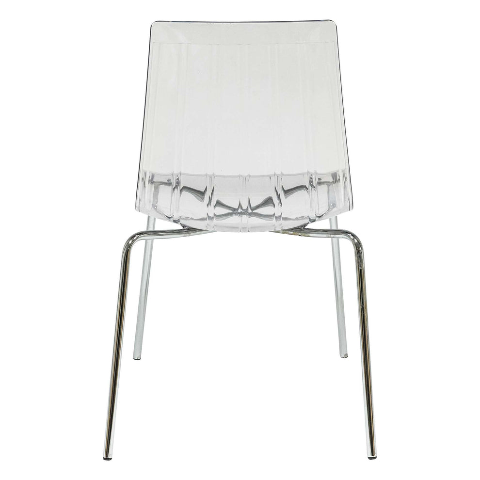 LeisureMod Ralph Dining Chair in Clear, Set of 2 | Dining Chairs | Modishstore - 5