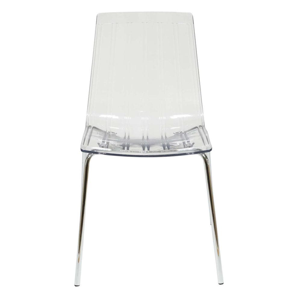LeisureMod Ralph Dining Chair in Clear, Set of 4 | Dining Chairs | Modishstore - 9