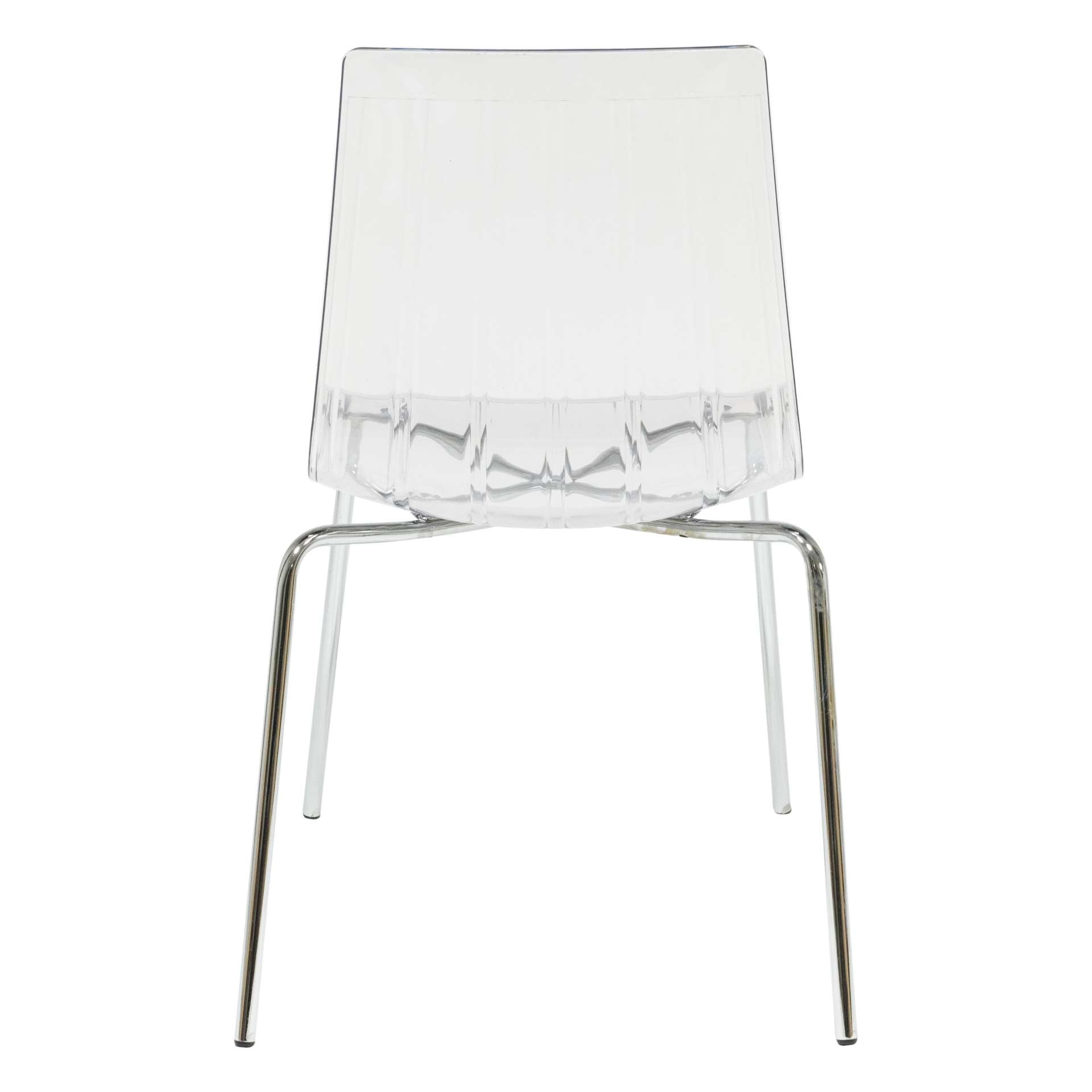 LeisureMod Ralph Dining Chair in Clear, Set of 4 | Dining Chairs | Modishstore - 6