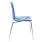 LeisureMod Ralph Dining Chair in Transparent Blue, Set of 2 | Dining Chairs | Modishstore - 6