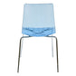 LeisureMod Ralph Dining Chair in Transparent Blue, Set of 4 | Dining Chairs | Modishstore - 4