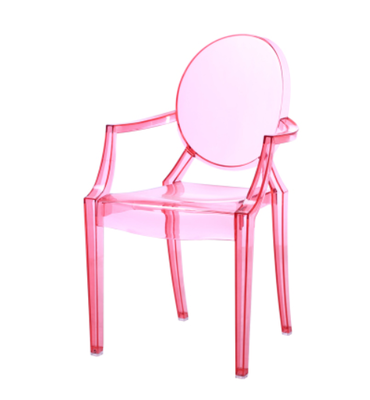Set Of 1 Commercial Seating Products Kage (Ghost)  Polycarbonate Stackable   Chair With Arms, Kid Chair- Dark Pink By Csp | Side Chairs | Modishstore