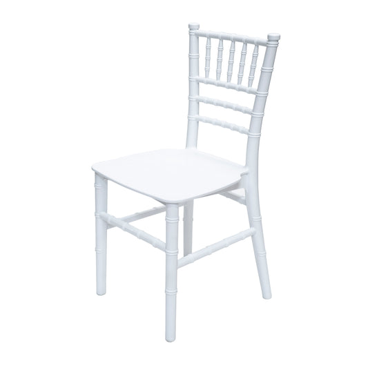 Set Of 1 Stackable White Polypropylene Chiavari Kid Chair-White By Csp | Side Chairs | Modishstore