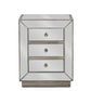 baxton studio currin contemporary mirrored 3 drawer nightstand | Modish Furniture Store-2