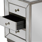 baxton studio currin contemporary mirrored 3 drawer nightstand | Modish Furniture Store-5