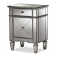 baxton studio claudia hollywood regency glamour style mirrored nightstand | Modish Furniture Store-2