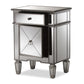 baxton studio claudia hollywood regency glamour style mirrored nightstand | Modish Furniture Store-3