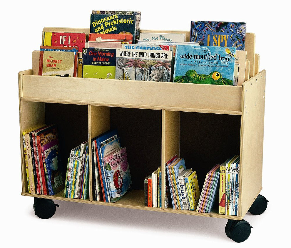 Whitney Brothers Mobile Book Storage Island | Bookcases | Modishstore-2