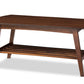 baxton studio sacramento mid century modern scandinavian style dark walnut coffee table | Modish Furniture Store-2