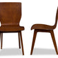 Baxton Studio Elsa Mid-century Modern Scandinavian Style Dark Walnut Bent Wood Dining Chair (Set of 2) | Modishstore | Dining Chairs - 5