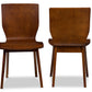 Baxton Studio Elsa Mid-century Modern Scandinavian Style Dark Walnut Bent Wood Dining Chair (Set of 2) | Modishstore | Dining Chairs - 4