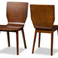 Baxton Studio Elsa Mid-century Modern Scandinavian Style Dark Walnut Bent Wood Dining Chair (Set of 2) | Modishstore | Dining Chairs - 3