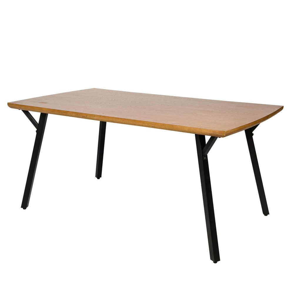LeisureMod Ravenna Modern Rectangular Wood 63" Dining Table With Metal Y-Shaped Joint Legs | Dining Tables | Modishstore - 7