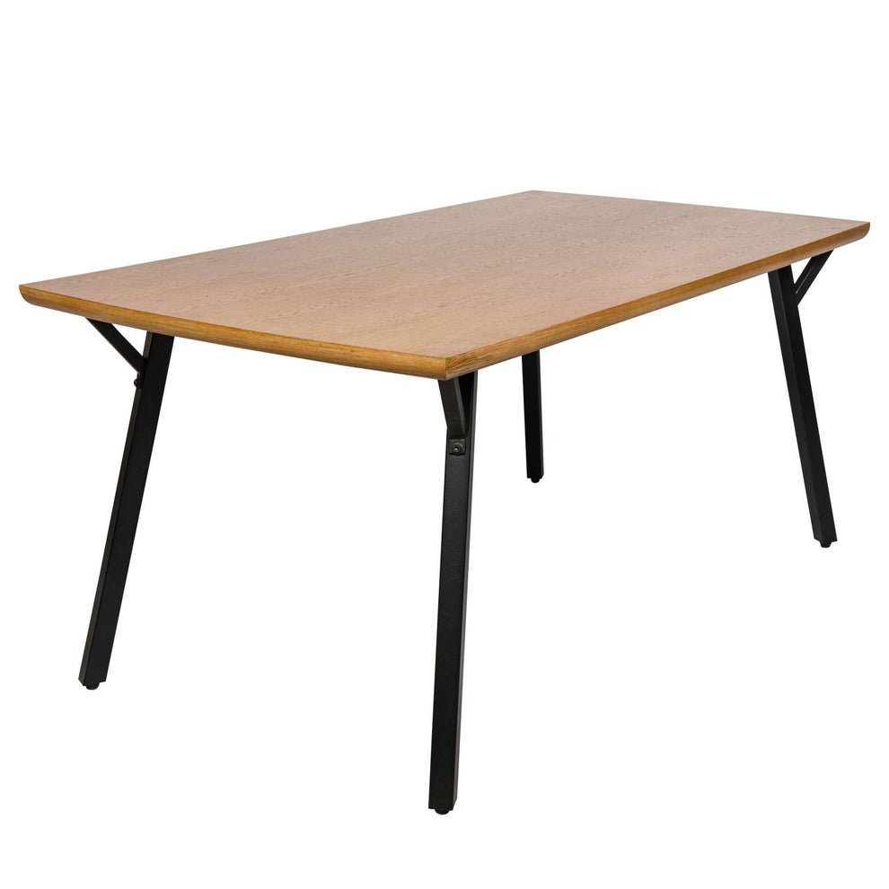 LeisureMod Ravenna Modern Rectangular Wood 63" Dining Table With Metal Y-Shaped Joint Legs | Dining Tables | Modishstore - 6