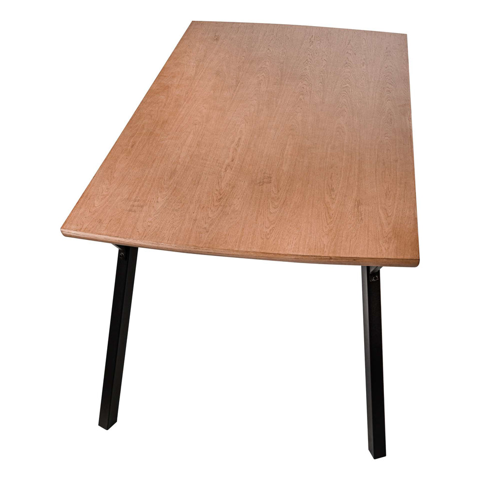LeisureMod Ravenna Modern Rectangular Wood 63" Dining Table With Metal Y-Shaped Joint Legs | Dining Tables | Modishstore - 5