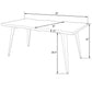 LeisureMod Ravenna Modern Rectangular Wood 63" Dining Table With Metal Legs | Dining Tables | Modishstore - 17